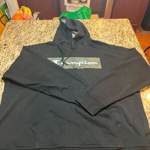 Champion Black Hoodie for Men size 2xlt in good condition